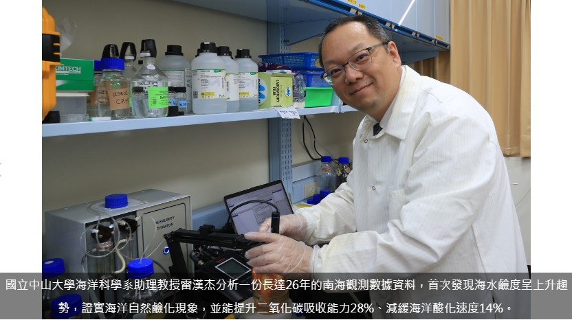 全球首證實！　中山大學研究：海洋增鹼可吸碳、緩解酸化